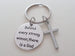 Religious Christian Keychain, Behind Every Strong Woman There is a God Disc Charm with Cross Charm