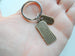 Bronze Computer Keyboard Charm Keychain with Thank You Charm, Employee Keychain, Telework, Remote Work Staff, Secretary, Receptionist, Office Staff, or IT Keychain