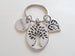 Physical Therapist Appreciation Keychain, Thank You Keychain for Clinic Staff; Tree, Healing & PT Charm