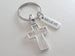Cross Keychain with Believe Tag Charm, Religious Keychain
