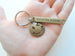 Bronze Enjoy the Journey & Smiley Face Charm Keychain - Graduation Keychain, Encouragement Keychain