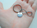 Infinity Charm Keychain with Eternity Disc Charm; Couples Keychain