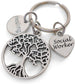 Employee Appreciation Gifts • Tree Charm, "Healing" Circle Charm, and a "Social Worker" Heart Charm Keychain by JewelryEveryday