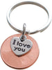 2016 Penny Keychain • 8-year Anniversary Gift w/ "I Love You" Heart Charm from JE