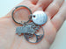 School Bus Driver Appreciation Keychain, Tree, Bus Charm & "This Bus Driver Rocks" Disc Charm Keychain