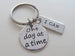 "I can" & "One Day At A Time" Charm Encouragement Keychain