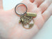 Bronze Tree Keychain with Faith Tag Charm & Seeds Charm, Religious Keychain