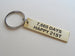 Brass Tag Keychain Engraved with"7,665 Days, Happy 21st"; 21 Year Anniversary Couples Keychain