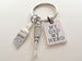 My Dad My Hero Keychain with Screwdriver Tool Charm and Paintbrush Charm, Father's Keychain