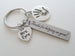 Custom Engraved Teacher Keychain with Hand Charm; Teacher Appreciation Gift