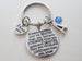 Custom Braver Stronger Smarter Disc Charm Keychain with Heart Charm, Personalized Graduate Keychain, Gift for Graduate