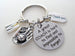 Custom Coach Keychain with Sports Charm; Coach Appreciation Gift with Letter Charm, Baseball Coach, Softball Coach, Lacrosse Coach Gift