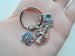 Custom Graduation Penny Keychain with Graduate Diploma Scroll Charm, Class of 2023 Personalized Graduate Keychain, Gift for Graduate