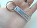 Aluminum Tag Keychain Engraved with "6,575 Days, Happy 18th"; Hand engraved 18 Year Anniversary Keychain