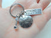 "One Day At A Time" & "Strong is Beautiful" Fitness Encouragement Keychain with Weight Charm, Health Keychain