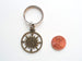 Bronze Sun Compass Keychain - I'd Be Lost Without You; Couples Keychain, Custom Engraved Tag Option