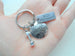 "One Day At A Time" & "No Excuses" Fitness Encouragement Keychain with Weight Charm, Health Keychain