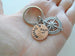 Custom Engraved Graduation Penny Keychain with Compass Charm, Class of 2023 Personalized Graduate Keychain, Gift for Graduate
