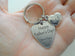 Custom Engraved Stainless Steel Guitar Pick Keychain with Dad Heart Charm for Father's Day