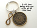 Custom Bronze Clock Keychain with Infinity Charm & Option to Add Engraving on Back for Couples or Best Friends, Anniversary Gift Keychain