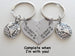 Custom Engraved Coordinates Connecting Keychain Set with Globe Charms, Steel Tags, Anniversary Gift Keychains, Long Distance Relationship GPS Keychains