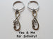 Double Keychain Set Bronze Infinity Love Symbol Keychain