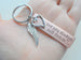 Custom Engraved Memorial Charm Keychain with Heart & Wing Charm, Family Loss Gift, Miscarriage Stillborn, Memorial Keychain