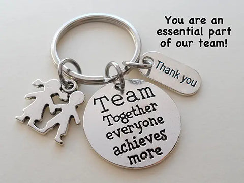School Teacher Appreciation Keychain, Team Disc Charm, Children Charm & Thank You Charm Keychain