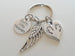 Custom Twin Babies Born Into Heaven Memorial Charm Keychain, Infant Loss Gift, Miscarriage Stillborn, Memorial Keychain