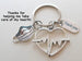 Heartbeat Medical Charm Keychain with Mask Charm, Doctor Office or Hospital Staff Thank you Keychain