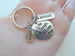 Life is Tough But I am Tougher Disc Keychain with Brave Tag Charm & Anchor Charm, Encouragement Keychain