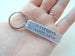 Aluminum Tag Keychain Stamped with "5,114 Days, Happy 14th"; Hand Stamped 14 Year Anniversary Keychain