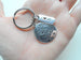 I am Me Perfectly Imperfect Disc Keychain with Love Tag Charm, Encouragement Keychain