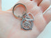 Compass Keychain with Heart Charm - I'd Be Lost Without You; Couples Keychain