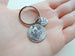 Custom Nickel Keychain with I Love You Heart Charm, Year Anniversary Gift, Husband Wife Key Chain, Boyfriend Girlfriend Gift, Customized Couples Keychain