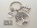 Social Worker Gift Keychain with Tree and Children Charm, Community Advocate Gift, Thank you Gift