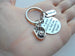 Custom Coach Keychain with Sports Charm; Coach Appreciation Gift with Letter Charm, Baseball Coach, Softball Coach, Lacrosse Coach Gift