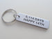 Aluminum Tag Keychain Stamped with "5,114 Days, Happy 14th"; Hand Stamped 14 Year Anniversary Keychain