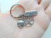 Small Tree Charm Keychain with Family Circle Charm & Beautiful Tag Charm, Family Reunion Keychain