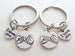 Double Keychain Set, Pinky Promise & I Love You Heart Charm Keychains, Best Friend or Couples Keychains