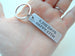 Aluminum Tag Keychain Engraved with "6,209 Days, Happy 17th"; 17 Year Anniversary Keychain
