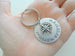 Custom Engraved Coordinates Keychain Aluminum Disc with Compass Charm, Anniversary Gift Keychain, Special Occasion GPS Keychain
