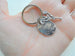 Cheerleading Keychain with Cheerleader Charm and Believe in Yourself Charm, Cheer Keychain