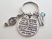 Custom Braver Stronger Smarter Disc Charm Keychain with Heart Charm, Personalized Graduate Keychain, Gift for Graduate