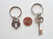 Oval Lock and Key Keychain Set - You've Got The Key To My Heart; Couples Keychain Set