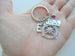 Custom Graduation Compass Charm Keychain with Find Joy in the Journey Charm, Class of 2025 Personalized Graduate Keychain, Gift for Graduate