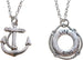 Anchor & Lifesaver Ring Necklace Set -You Be My Anchor I'll Keep You Afloat