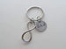 Custom Infinity Keychain with Hand Stamped Tag for Couples or Best Friends Initials, Anniversary Gift Keychain