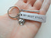 Custom Engraved "My Best Steal" Aluminum Tag Keychain with Baseball & Bat Charm; Couples Anniversary Gift