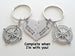 Custom Engraved Coordinates Connecting Keychain Set with Compass Charms, Steel Tags, Anniversary Gift Keychains, Long Distance Relationship GPS Keychains